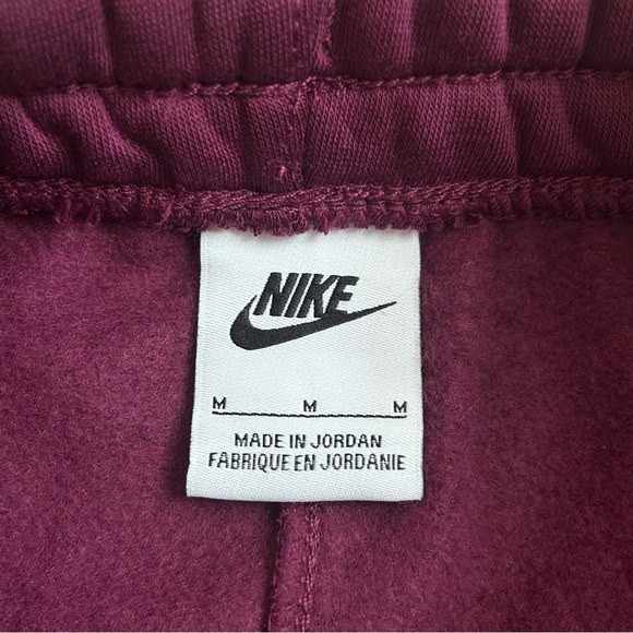 Nike Girls Size M Purple Wide Leg Fleece Sweatpants High Rise Pockets - Picture 5 of 7